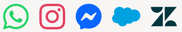 WhatsApp, Instagram, Messenger, Salesforce y Zendesk
